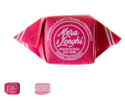 Strawberry and rhubarb square candies 1 kg Mera & Longhi