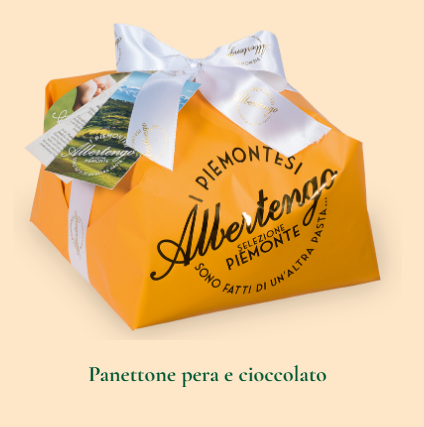 Panettone Poire et Chocolat - Carton 1kg ALBERTENGO