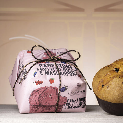 Panettone with Berries and Mascarpone Cream - 1kg BORSARI