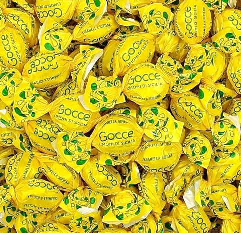 Gocce Limone di Sicilia- stuffed candies with Sicilian lemons- 1kg pack FIDA
