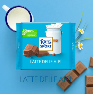 Alpine Milk Chocolate Bar 100g Ritter Sport